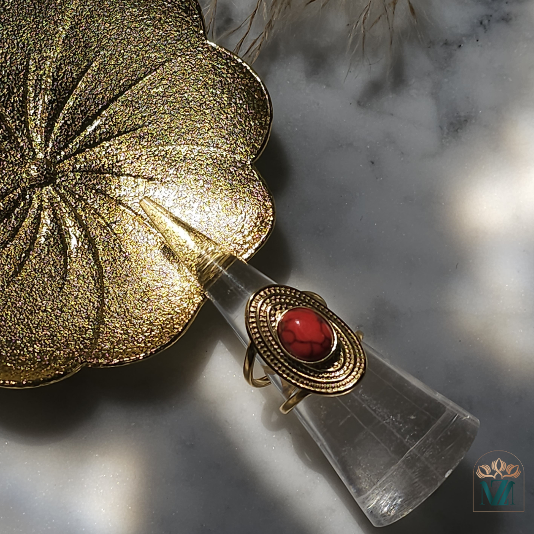 Sortija Willow Cuarzo Coral