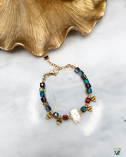 Pulsera Cristal Pearl Orquidea